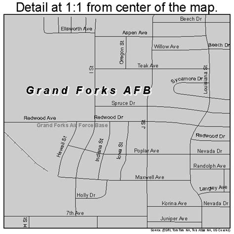 Grand Forks AFB North Dakota Street Map 3832140