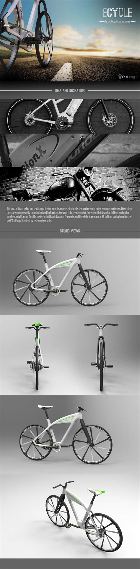 eCycle-electric bicycle design concept by Milos Jovanovic, via Behance ...