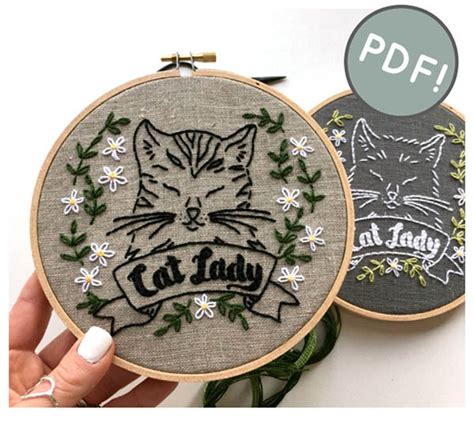 Cat embroidery patterns