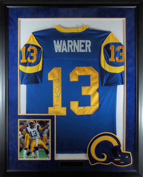 Kurt Warner Autographed Throwback Rams Jersey - CSD Memorabilia