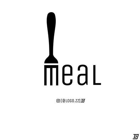 verbicon meal by Pinkesh Panchal «Logo.zz» | Logo design inspiration typography, Food logo ...