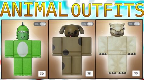 Get inspired with these cute animal roblox outfits for your avatar