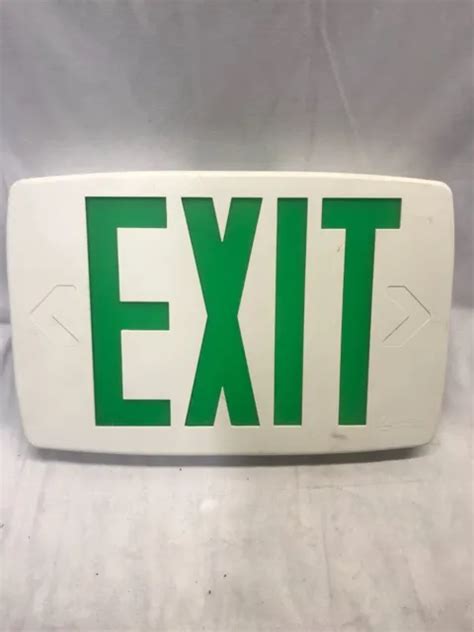 LED EMERGENCY EXIT Light Sign Wired w/ Battery Backup UL924 Fire GREEN Letter $16.20 - PicClick