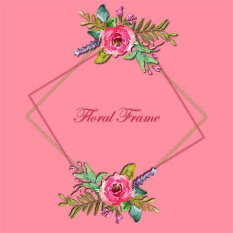 Premium Vector | Floral wedding frame