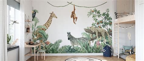 Jungle Friends Mural - Déco Wallpaper