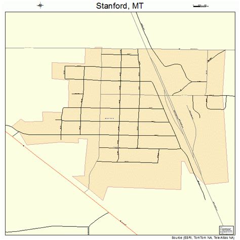 Stanford Montana Street Map 3070675