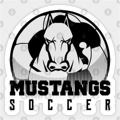 Mustangs Soccer Mascot Logo - Mustangs Soccer - Sticker | TeePublic