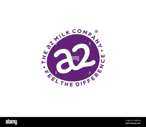 The a2 Milk Company, rotated logo, white background Stock Photo - Alamy