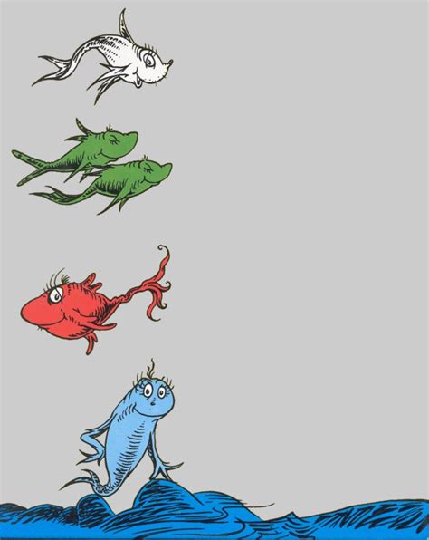 One Fish Two Fish Red Fish Blue Fish | Dr seuss coloring pages, Dr ...