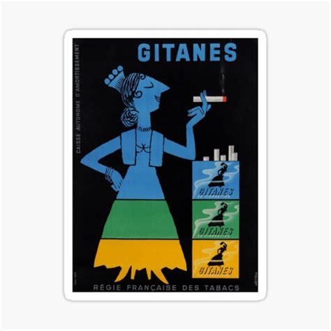 "Gitanes cigarettes" Sticker for Sale by tungwncrhwchy | Redbubble