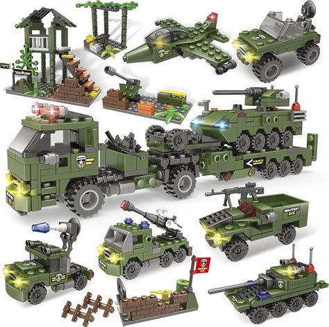 City Police Station Building Blocks Set, Army Military Base Bricks Kit ...