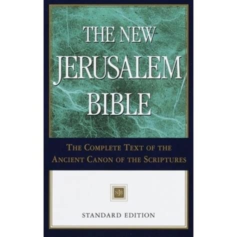 The New Jerusalem Bible - Standard Edition | Jerusalem bible, New ...