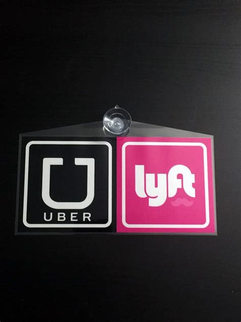 Uber & Lyft COMBO display sign decal placard emblem ride share