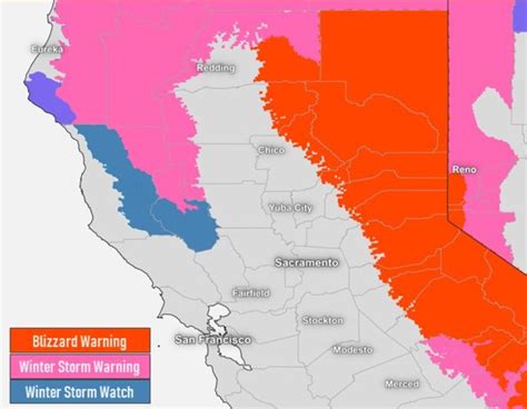 Sierra Nevada blizzard will affect these communities and highways