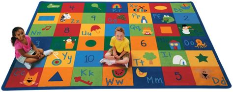 Carpets for Kids Learning Blocks Alphabet & Numbers Classroom Circle ...