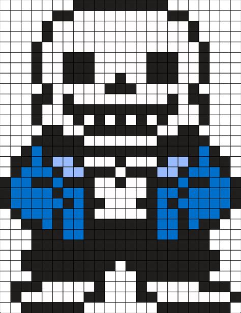 Undertale Sans Perler Bead Pattern / Bead Sprite Easy Perler Bead Patterns, Diy Perler Bead ...