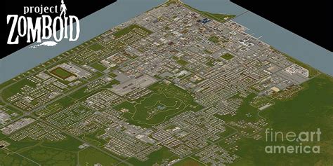 Louisville Map Project Zomboid Painting by Mia Oscar | Pixels