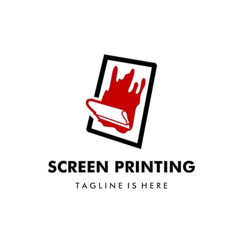 Premium Vector | Silk screen printing vector logo template