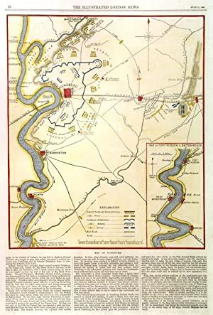 MAP OF VICKSBURG . Map of the area around Vicksburg during the Civil War with indications of ...