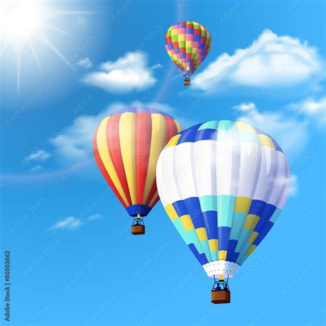 Air Balloon Background Stock Vector | Adobe Stock