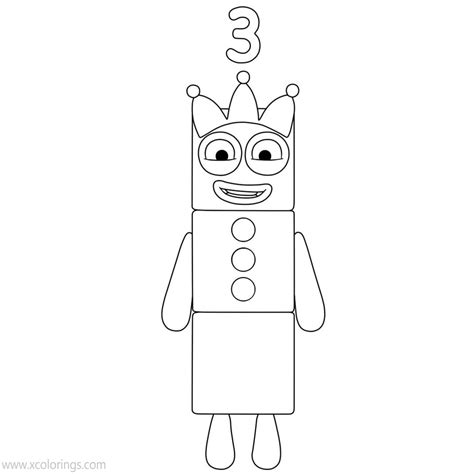 Numberblocks Coloring Pages 7 - XColorings.com