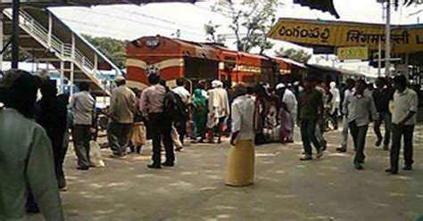 Lingampally railway station jam-packed