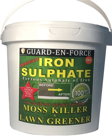 Buy PREMIUM Iron Sulphate 1 KG (makes 500 Litres when diluted) Tub PURE LAWN TONIC- Sulphate of ...