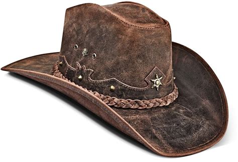 Mens Cowboy Hat Western Genuine Leather Hats Texas Hat | Etsy