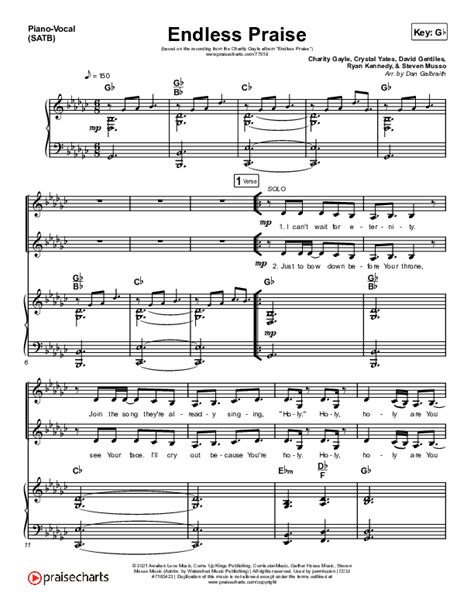 Endless Praise Sheet Music PDF (Charity Gayle) - PraiseCharts