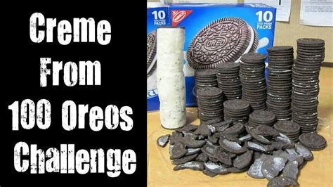 Creme From 100 Oreos Challenge - YouTube