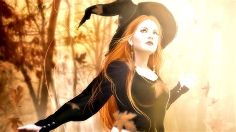 Pretty Witch In Forest Halloween HD Halloween Wallpapers | HD ...