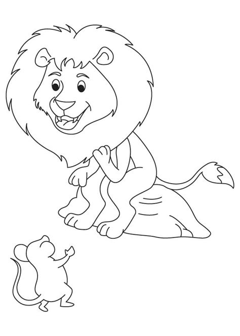 The Lion And Mouse Coloring Pages Coloring Pages