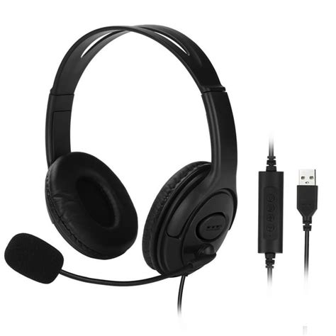 USB Headset with Microphone, Comfort-fit Office Computer Headphone, On ...