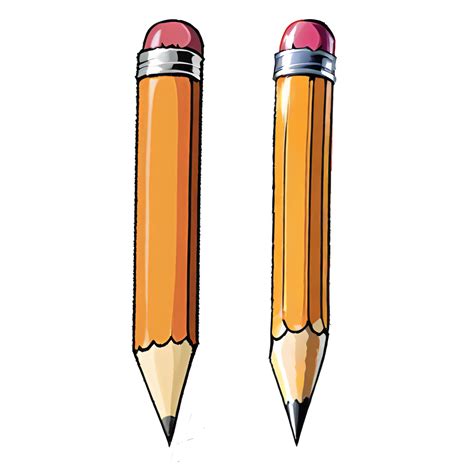 Pencils Hand Drawn Cartoon Style Illustration AI Generated 32187504 PNG