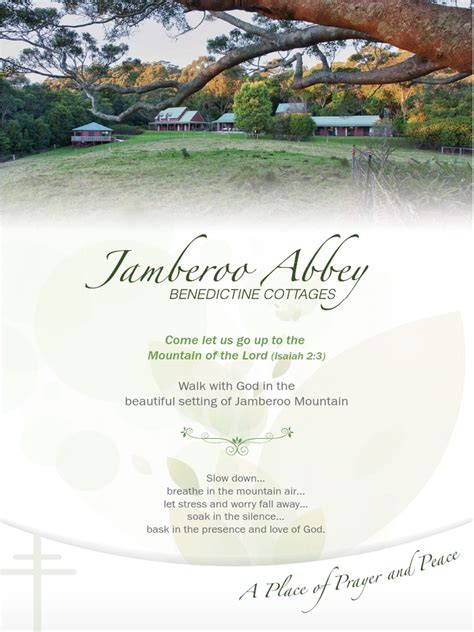 Jamberoo Abbey Brochure | Christian Meditation | Lectio Divina