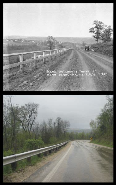 Rephotographic Pair: Road To Blanchardville | Photograph | Wisconsin ...