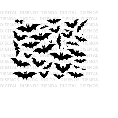 Halloween Bat SVG, Bats PNG, Bats JPEG, Bat Silhouette, Hall - Inspire Uplift