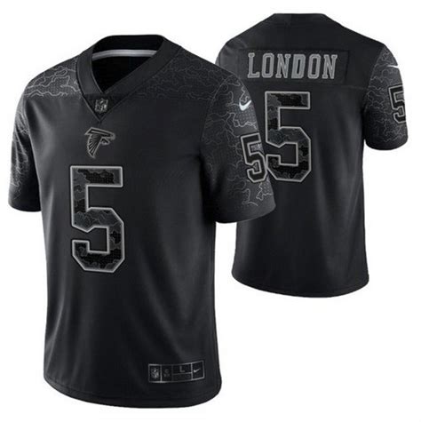 Falcons Drake London Reflective Limited Black Jersey – US Sports Nation