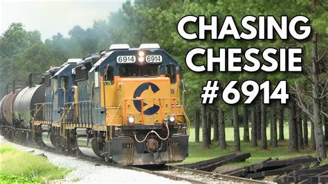 Chasing the "Vandalized" Chessie Heritage Unit - CSXT 6914 - YouTube