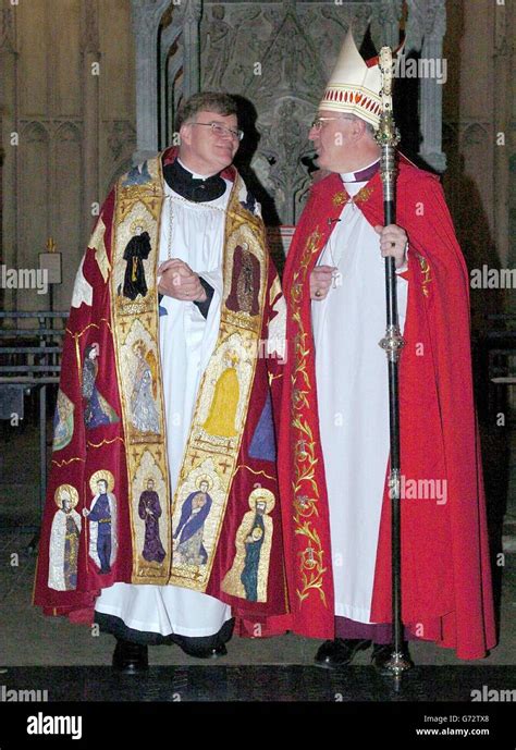 Dr Jeffrey John new installed Dean of St Albans, left, with Bishop The Right Rev Christopher ...