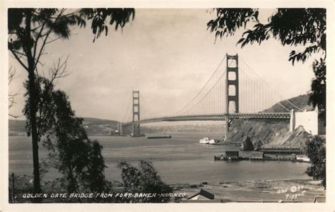 Golden Gate Bridge from Fort Baker San Francisco, CA Piggott Postcard