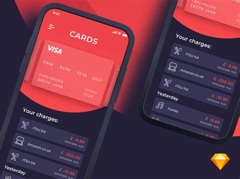 Card App - Free Sketch Resource | Sketch Elements