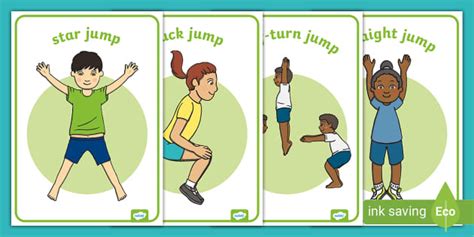 Gymnastic Jumps Display Posters (teacher made) - Twinkl