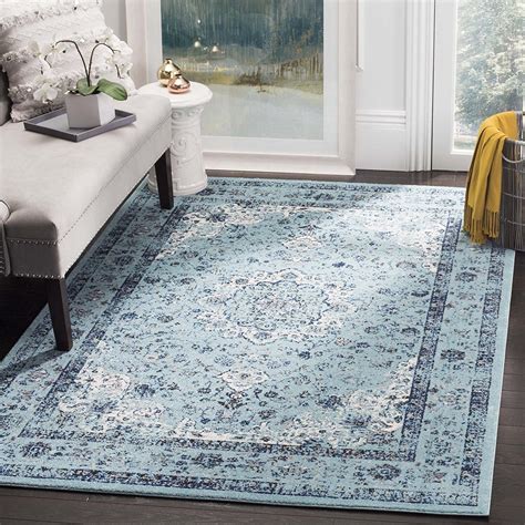 Safavieh Evoke Collection EVK220E Vintage Oriental Light Blue Area Rug ...