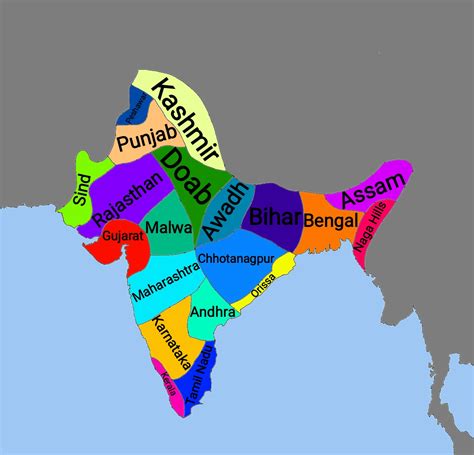 Map of Cultural Regions of India : r/Maps