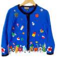It's Raining Christmas Tacky Ugly Cardigan Sweater - The Ugly Sweater Shop
