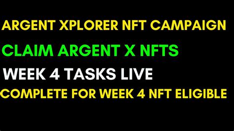 Argent X Week 4|Claim Argent x NFTs|Argent X NFT Campaign - YouTube