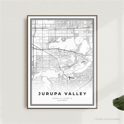 Jurupa Valley Map Print Jurupa Valley Street Map California - Etsy