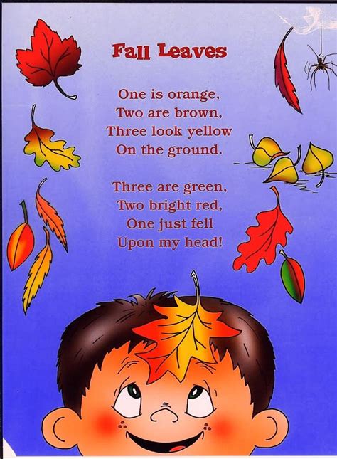 Pin by Yessi Stall on Preschool [Video] | Poetry for kids, Kids poems, Fall songs