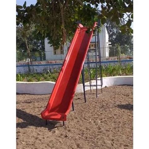 Red and Blue Straight Plastic Playground Slides, Age Group: 4-14 Years ...